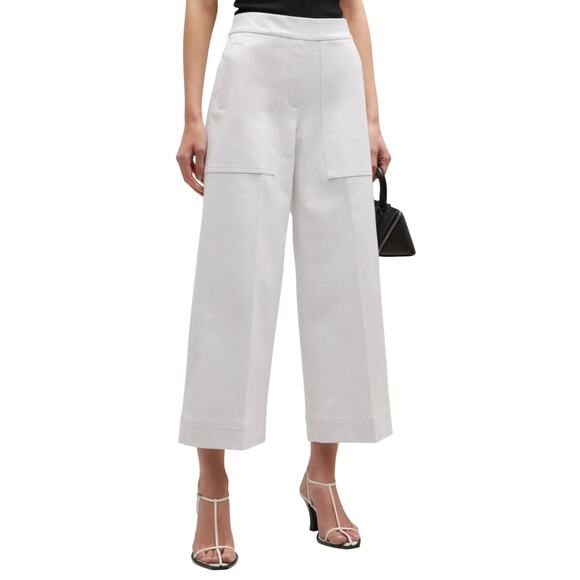SPANX Womens Pants 2XL On-the-Go Cropped Wide Leg White Pull-On Shaping Pants - Picture 1 of 12